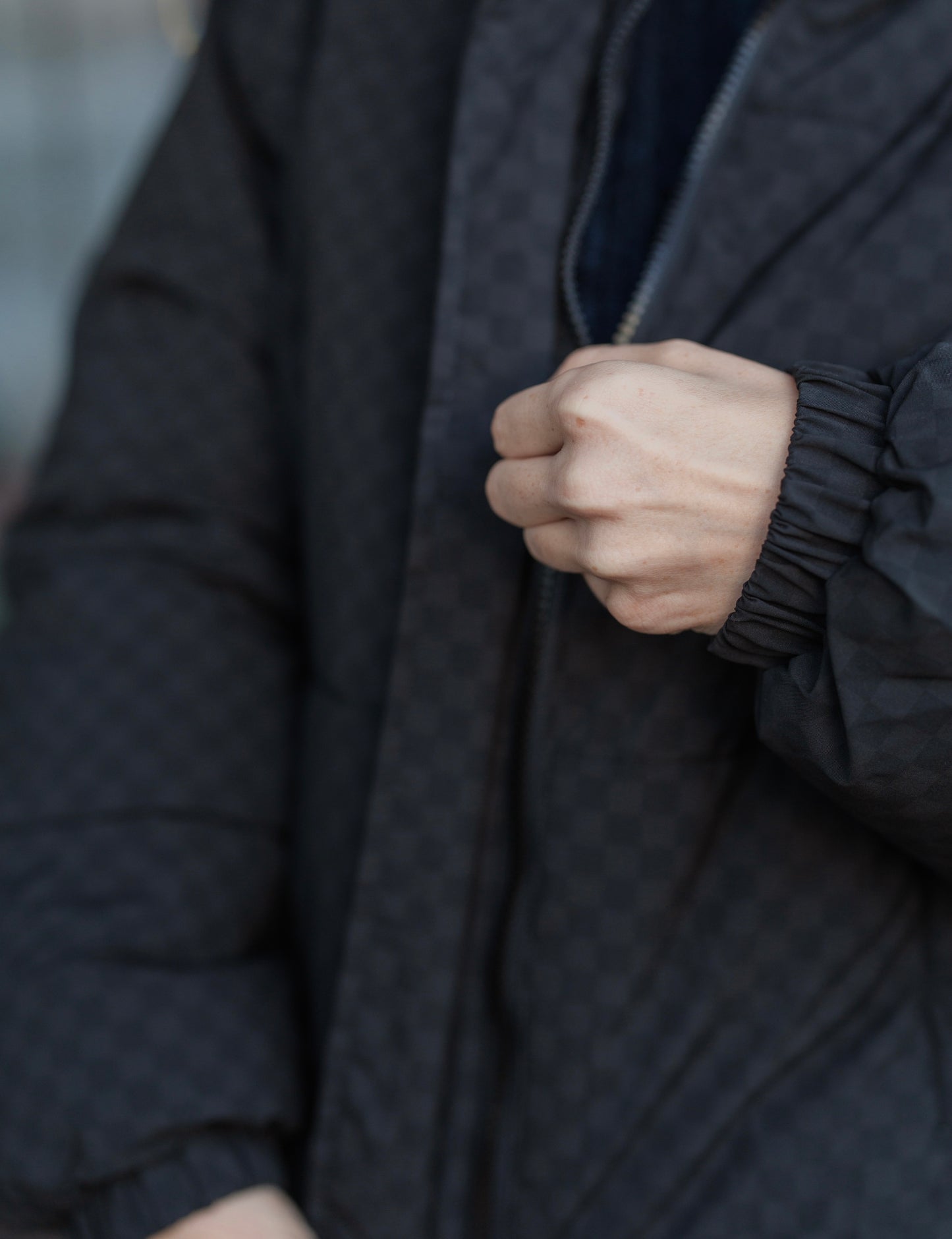 Checkerboard Puffer Jacket