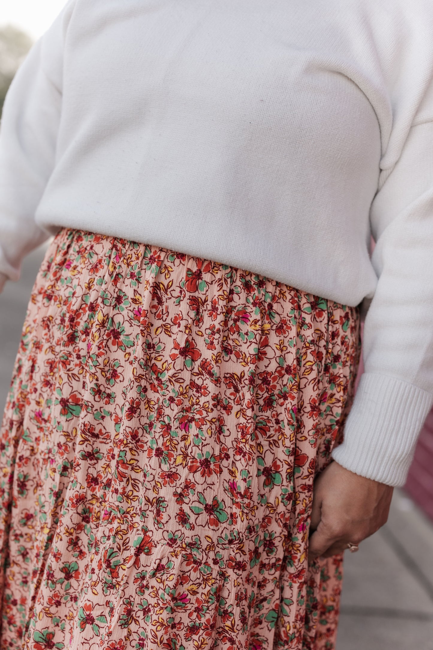 A Fall Floral Maxi Skirt