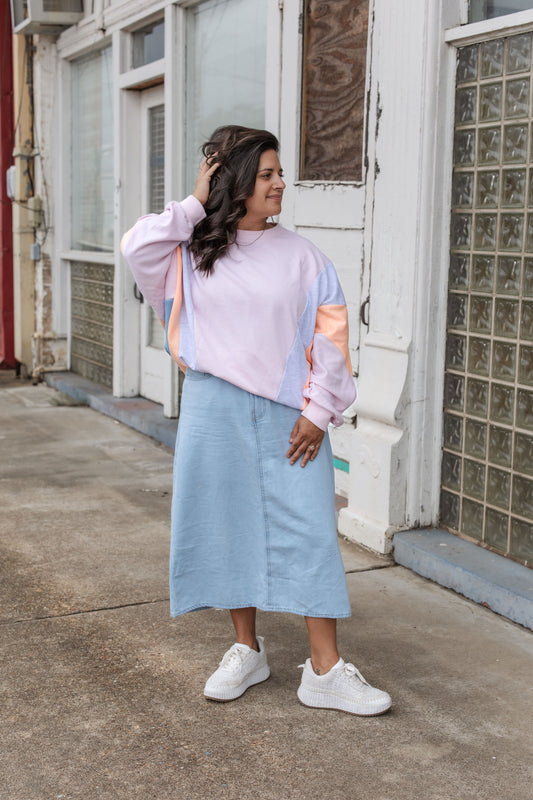 Puff Sleeve Oversized Sweatshirt